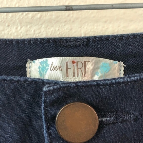 Love Fire dark denim studded shorts Size 7 - Picture 3 of 8